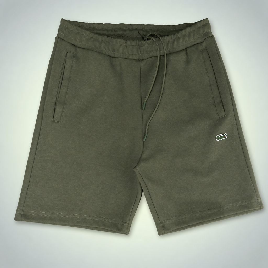 Lacoste Fleece ανδρικό αθλητικό σορτς, Ελαιόχρωμο πράσινο. Premium ποιότητα