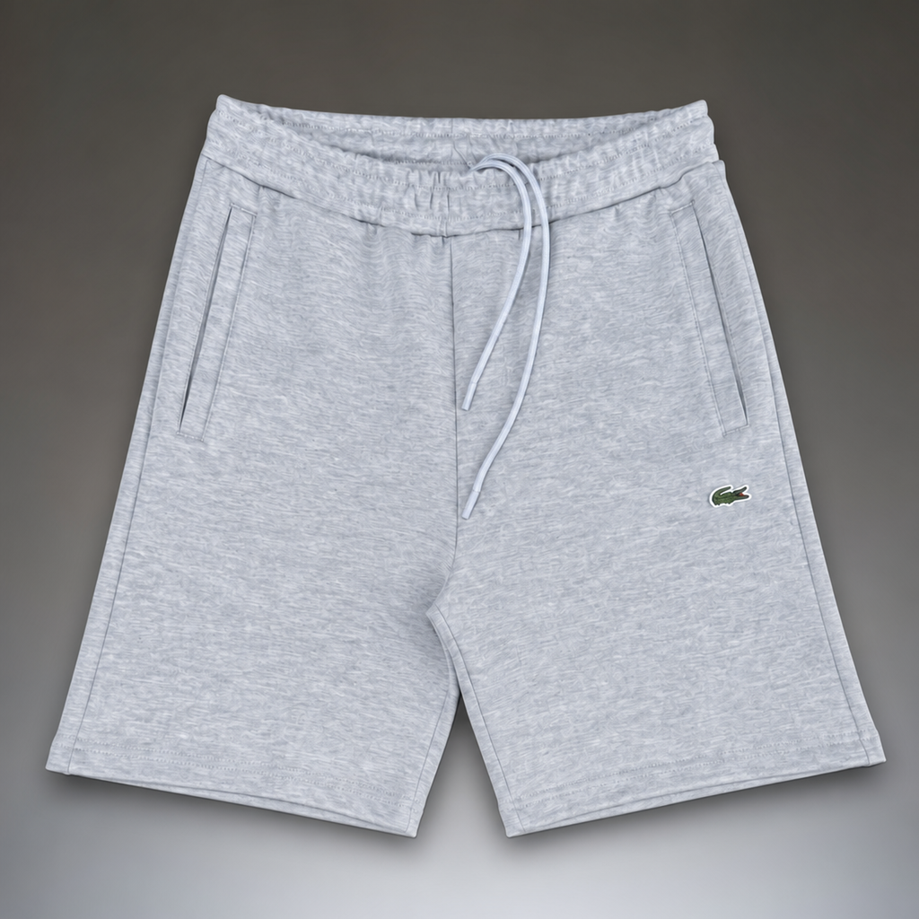 Lacoste Fleece ανδρικό αθλητικό σορτς, Κλασικό γκρι. Premium ποιότητα