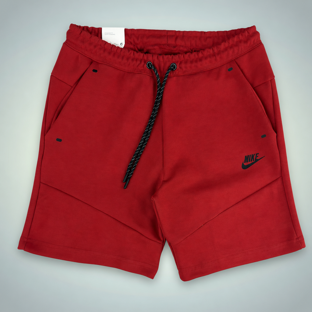 Nike Tech Fleece ανδρικό αθλητικό σορτς, Κόκκινο. Premium ποιότητα