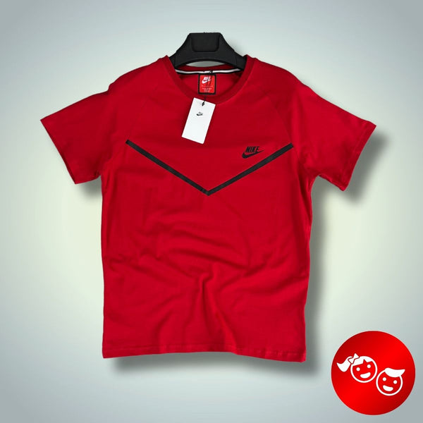 Παιδικό κόκκινο μπλουζάκι Nike Tech Fleece T-shirt. Μοντέλο 2024. Ποιότητα Premium