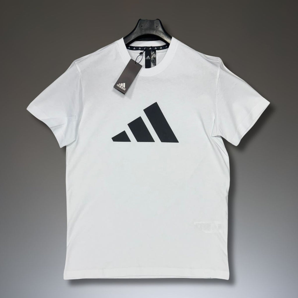 Αντρικό εκρού T-shirt Adidas, μαύρο λογότυπο. Premium ποιότητα