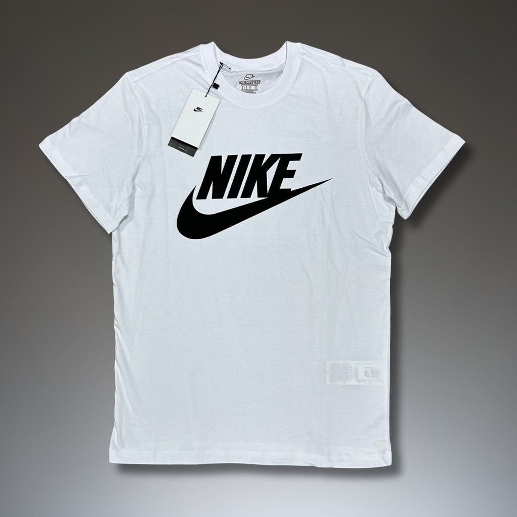 Ανδρικό λευκό T-shirt Nike, μαύρο λογότυπο. Premium ποιότητα