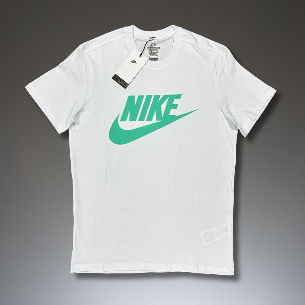 Ανδρικό τιρκουάζ T-shirt Nike, λευκό λογότυπο. Premium ποιότητα