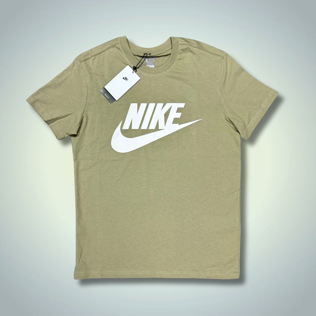 Ανδρικό λαδί T-shirt Nike, λευκό λογότυπο. Premium ποιότητα