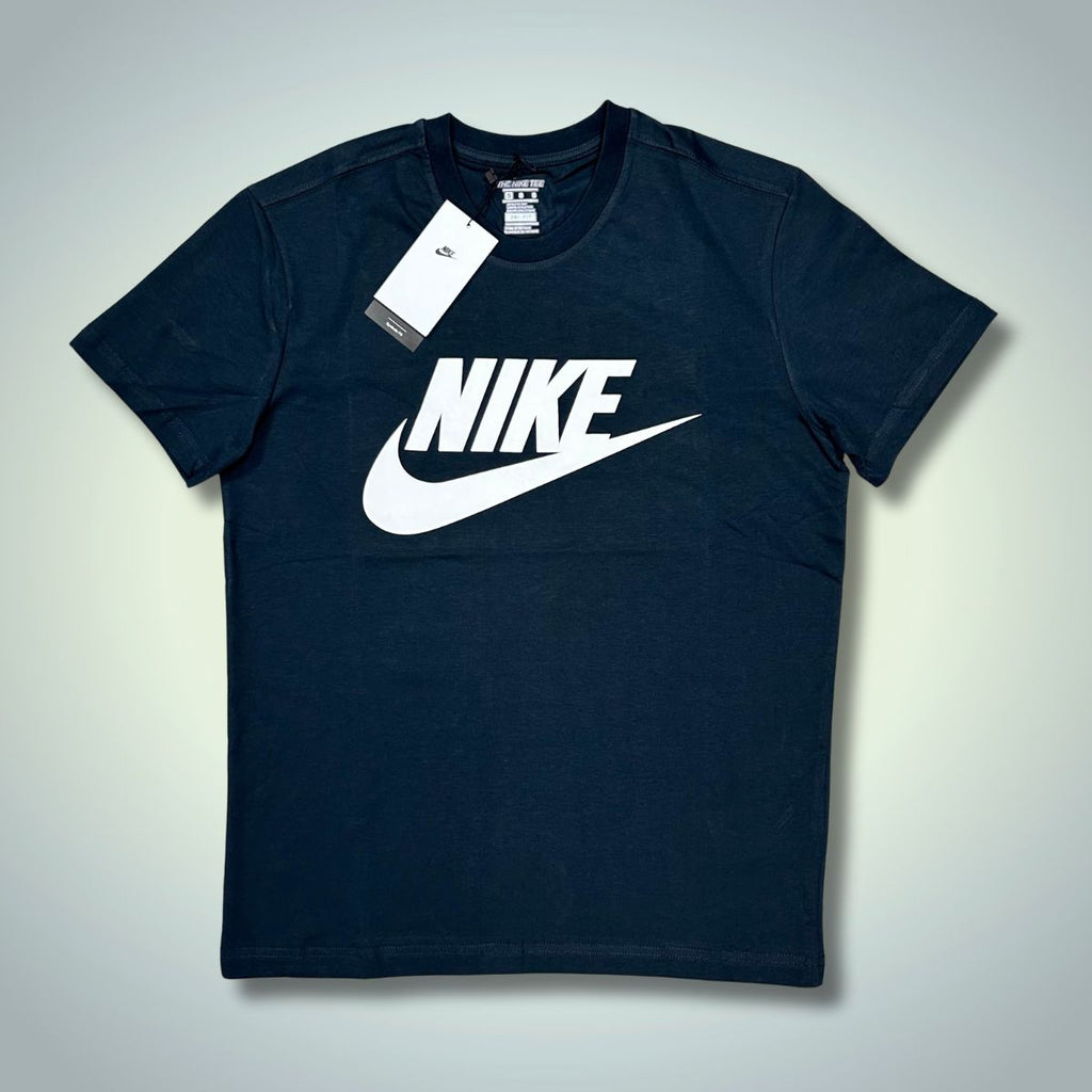 Ανδρικό μπλουζάκι Nike, ναυτικό μπλε, λευκό λογότυπο. Premium ποιότητα