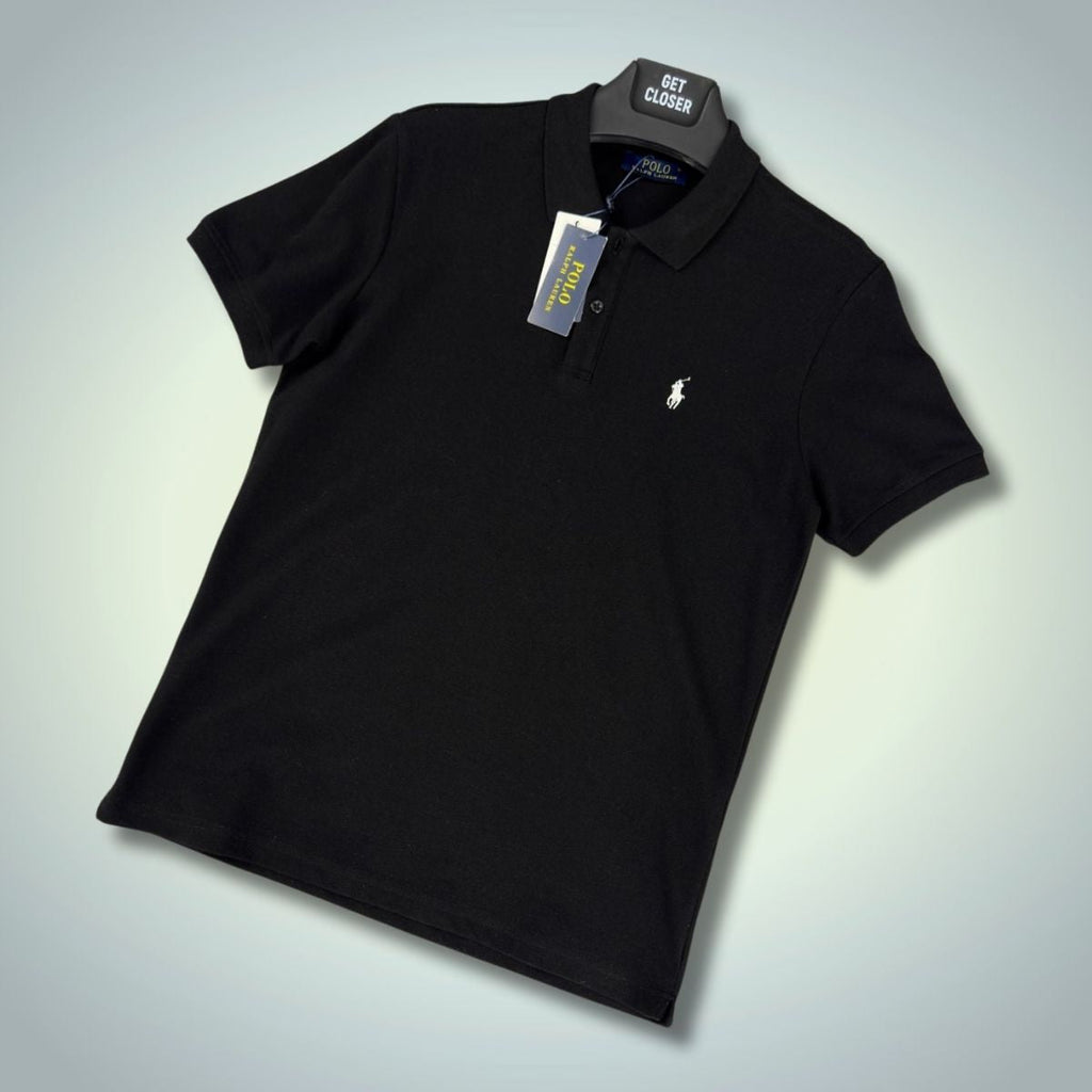 Ανδρικό πόλο μπλουζάκι Ralph Lauren, μαύρο. Premium ποιότητα