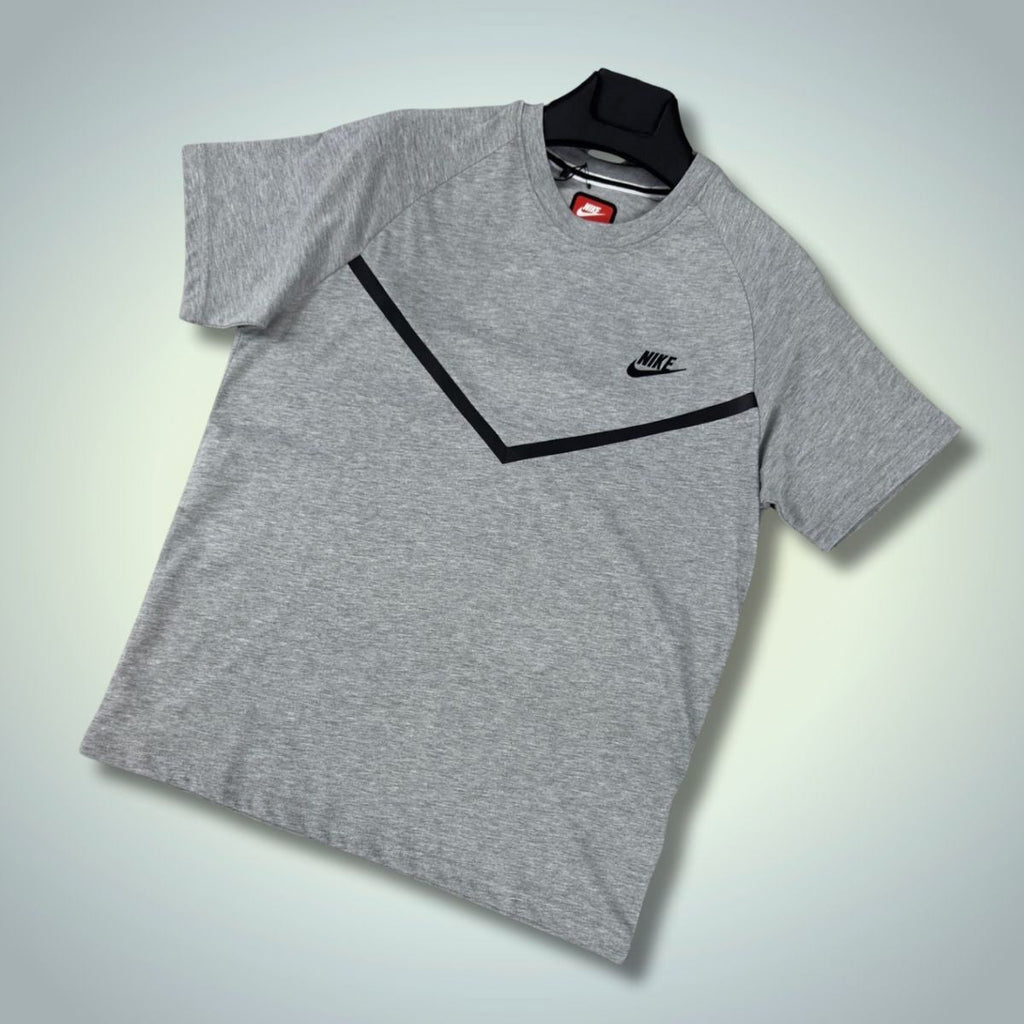 Ανδρικό μπλουζάκι Nike Tech Fleece, κλασικό γκρι. Μοντέλο 2024. Premium ποιότητα