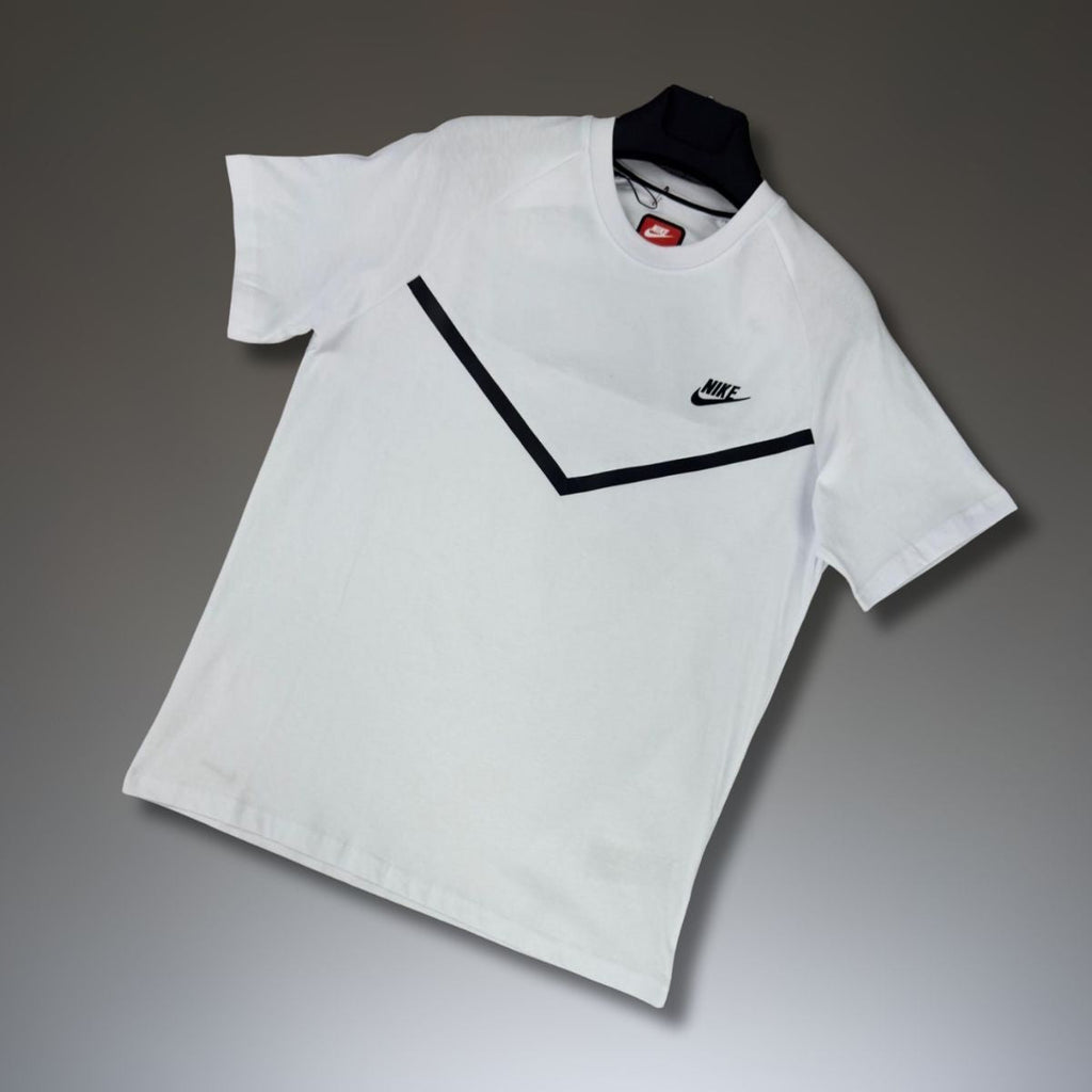 Ανδρικό μπλουζάκι Nike Tech Fleece, λευκό. Μοντέλο 2024. Premium ποιότητα