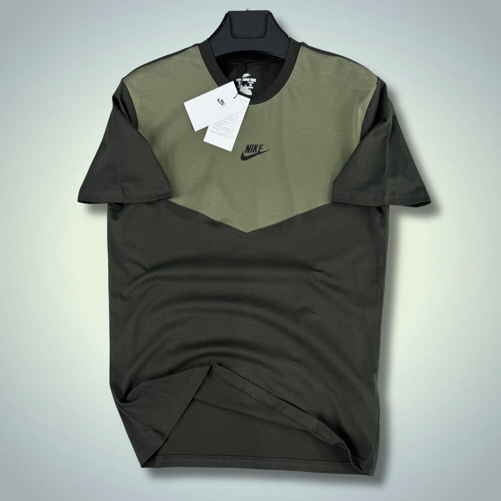 Ανδρικό πράσινο-ελαιώδες T-shirt Nike Tech Fleece. Μοντέλο 2026. Premium ποιότητα