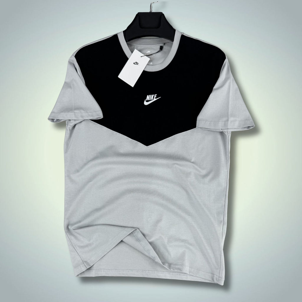 Ανδρικό μαύρο-γκρι T-shirt Nike Tech Fleece. Μοντέλο 2026. Premium ποιότητα
