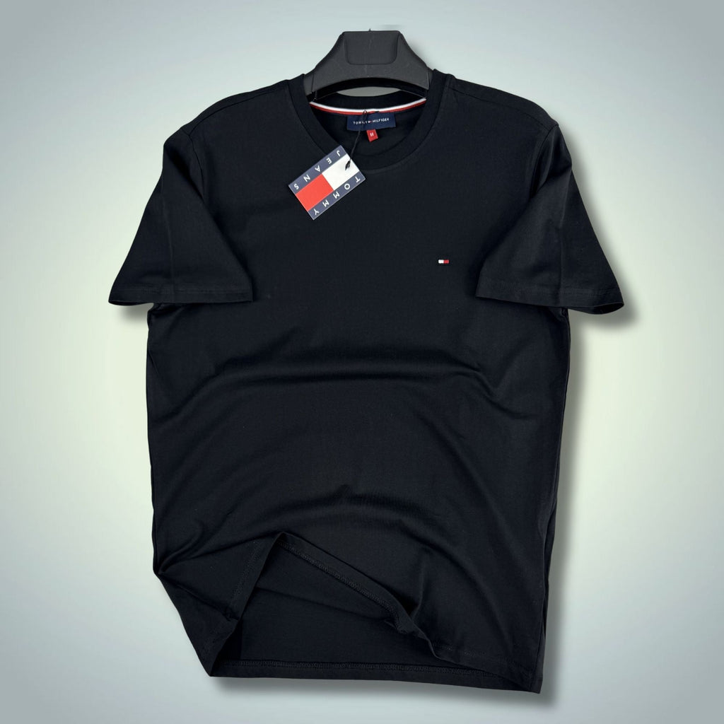 Ανδρικό μαύρο T-shirt Tommy Hilfiger. Premium ποιότητα