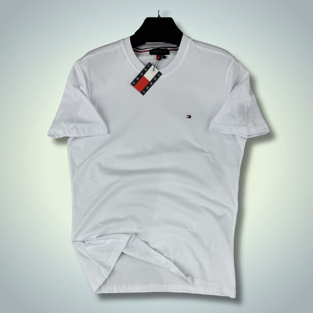 Ανδρικό λευκό T-shirt Tommy Hilfiger. Premium ποιότητα