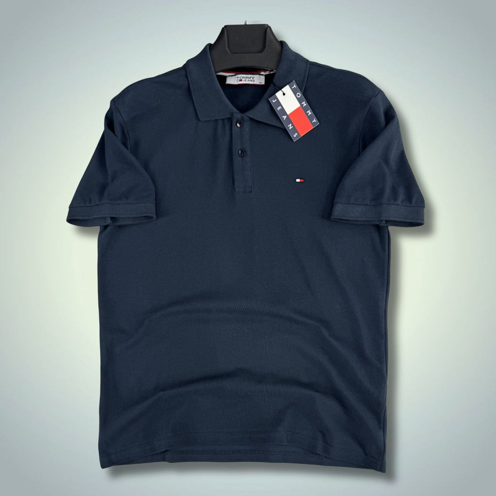 Ανδρικό σκούρο μπλε polo T-shirt Tommy Hilfiger. Premium ποιότητα