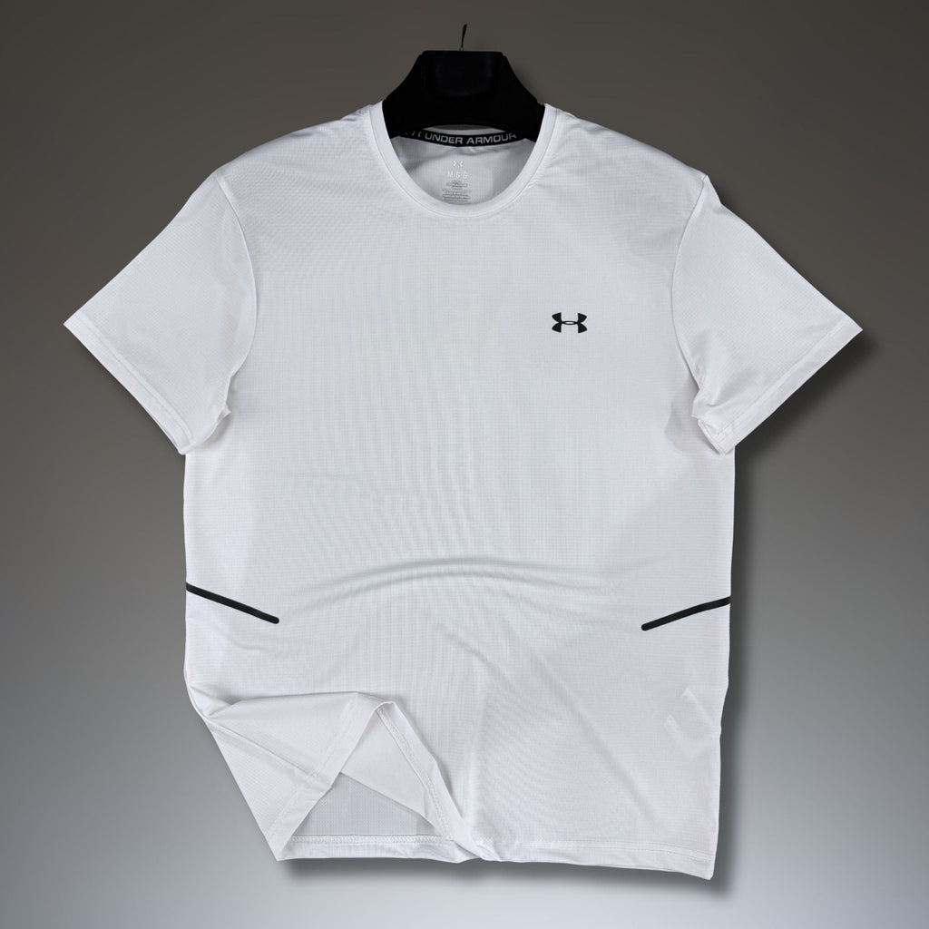 Ανδρική αθλητική άσπρη μπλούζα Under Armour. Premium ποιότητα