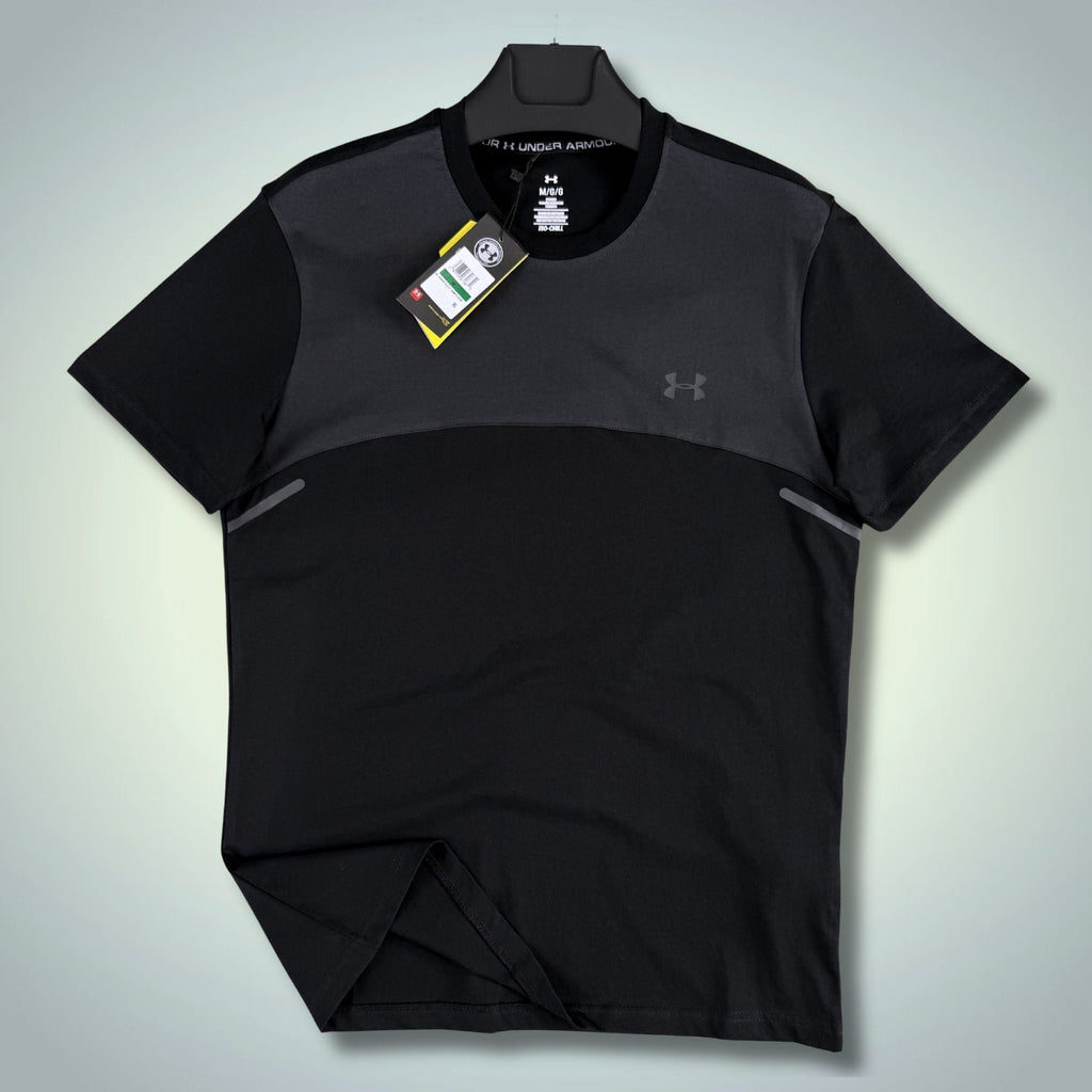 Ανδρική μαύρο-γκρι μπλούζα Under Armour. Premium ποιότητα