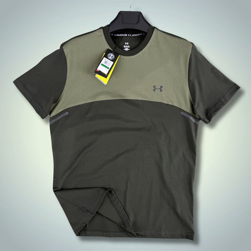 Ανδρική πράσινο-ελαιόλαδο μπλούζα Under Armour. Premium ποιότητα