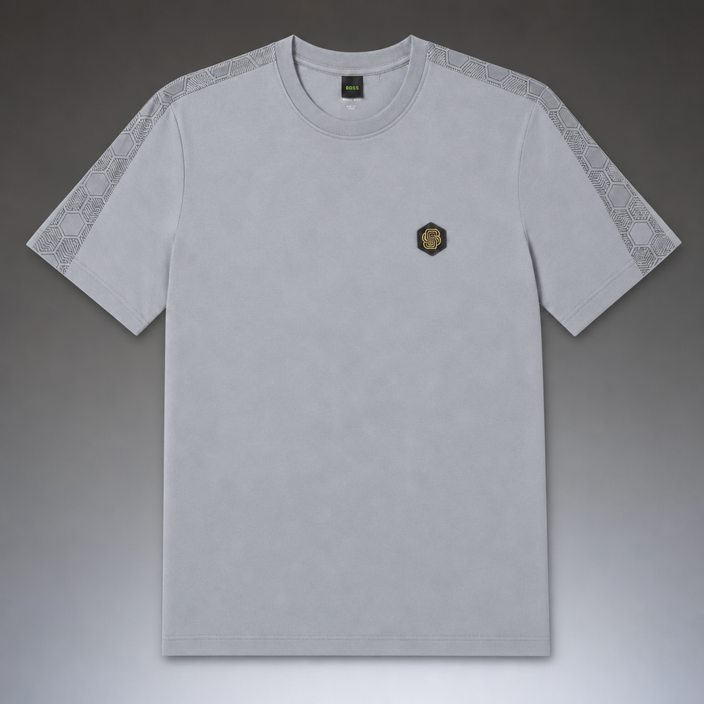 Hugo Boss ανδρικό T-shirt, γκρι. Premium ποιότητα