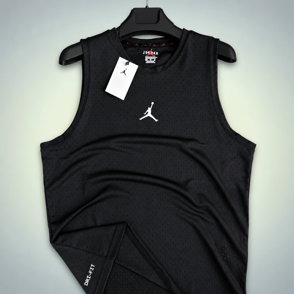 Air Jordan ανδρικό αμάνικο μπλουζάκι, μαύρο. Premium ποιότητα