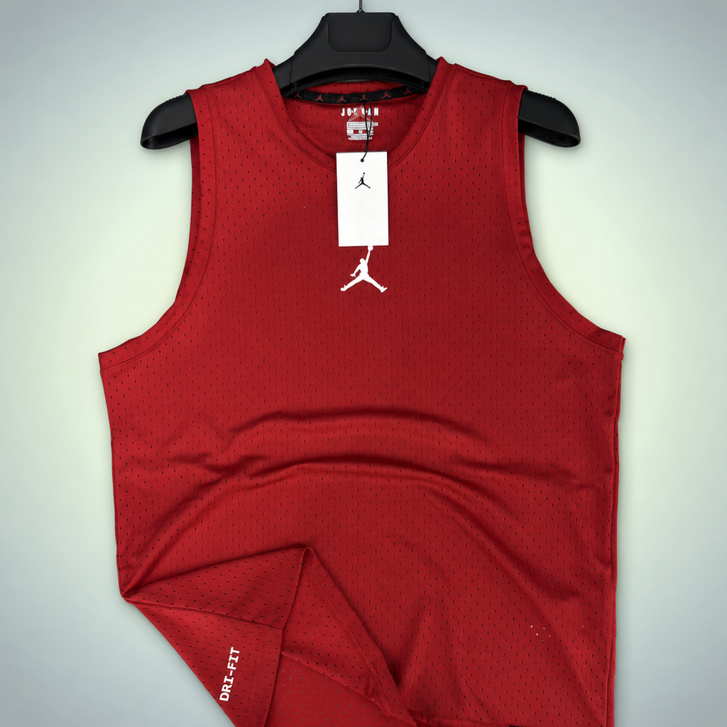 Air Jordan ανδρικό αμάνικο μπλουζάκι, Κόκκινο. Premium ποιότητα