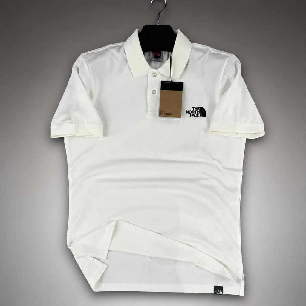 Ανδρική πόλο μπλούζα The North Face, λευκή. Premium ποιότητα