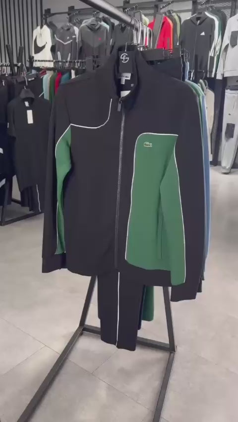 Ανδρική αθλητική φόρμα Lacoste, μαύρο - πράσινο. Premium ποιότητα