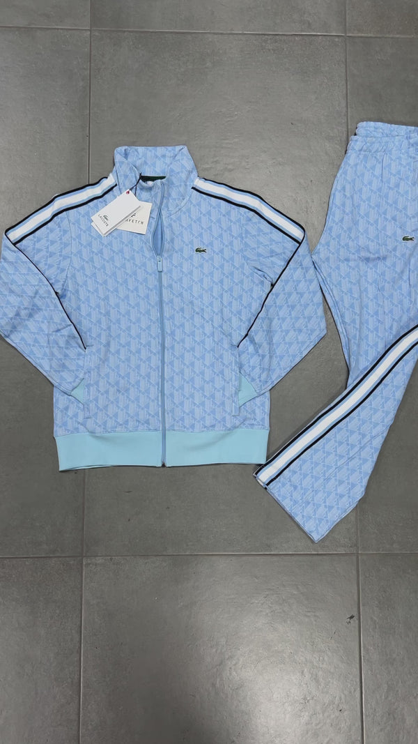 Αντρικό αθλητικό Lacoste, Jacquard Monogram, γαλάζιο χρώμα. Premium ποιότητα