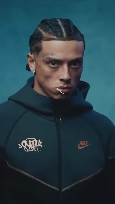Ανδρική αθλητική φόρμα Nike x Syna World Tech Fleece μαύρο και γραφίτη. Μοντέλο 2024. Premium ποιότητα