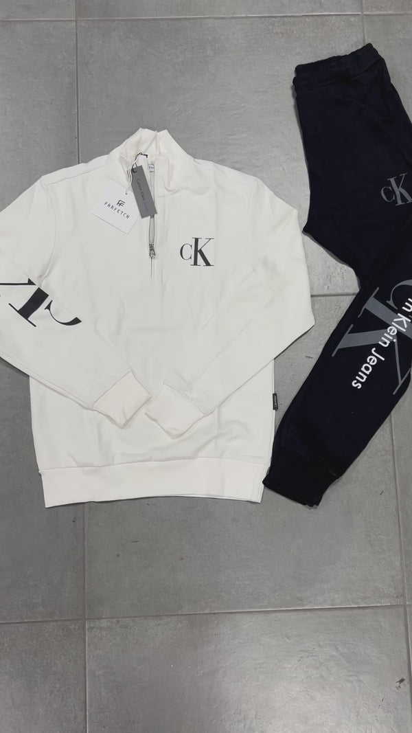 Ανδρικό αθλητικό Calvin Klein, λευκό - μαύρο. Premium ποιότητα