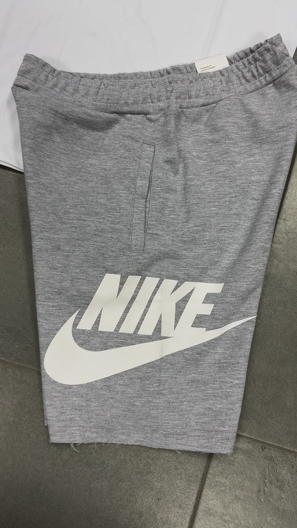 Αντρικό αθλητικό σορτς Nike, κλασικό γκρι, μεγάλο λογότυπο. Factory outlet