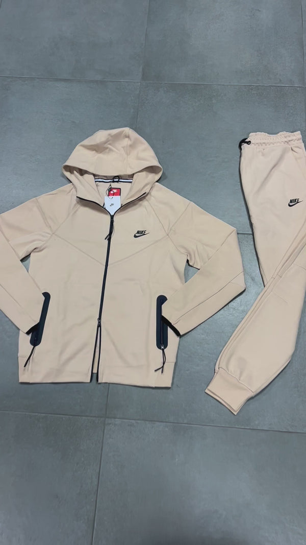 Ανδρικό αθλητικό σύνολο Nike Tech Fleece, μπεζ. 2023. Premium ποιότητα
