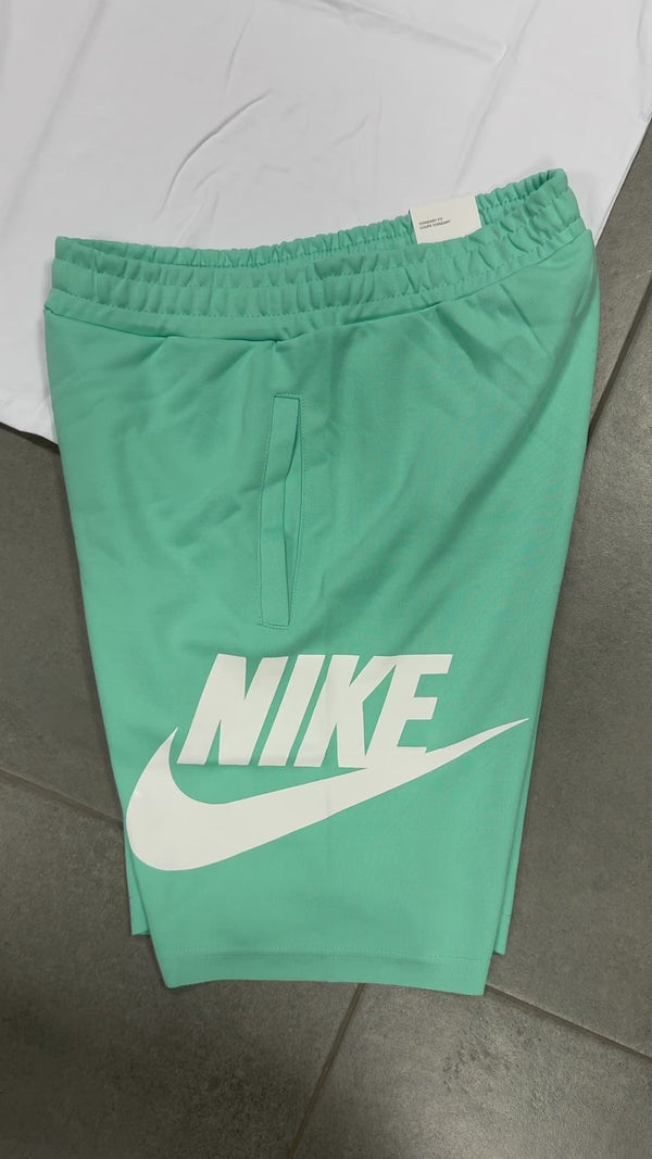 Αντρικό αθλητικό σορτς Nike, τιρκουάζ, μεγάλο λογότυπο. Factory outlet