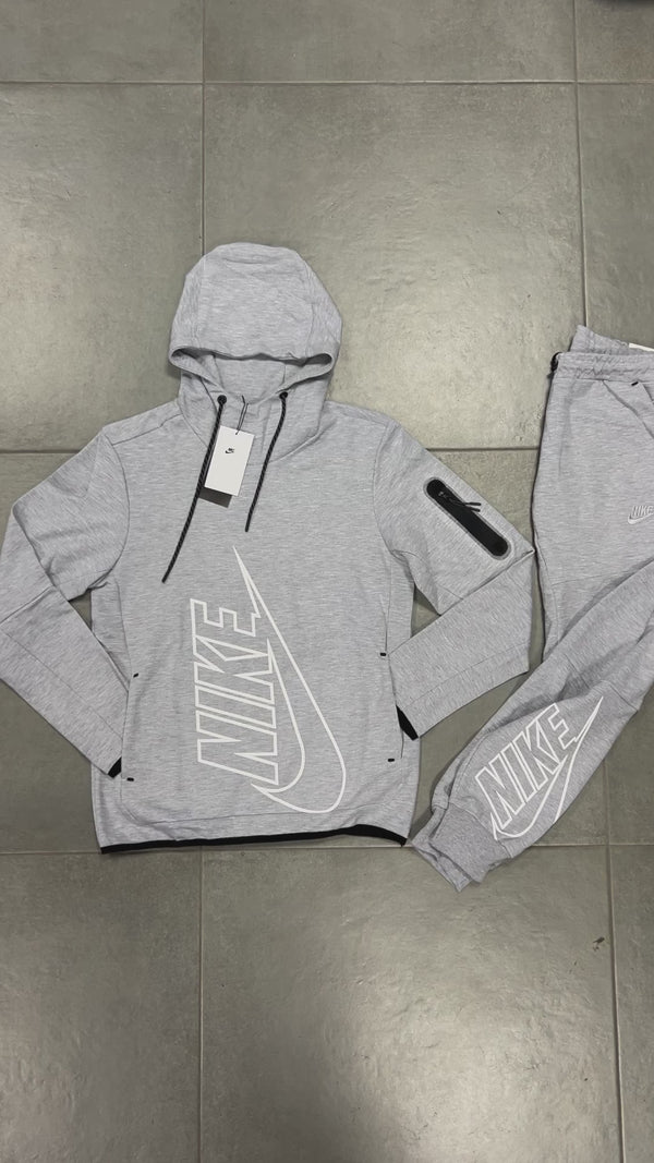 Αντρικό αθλητικό Nike Tech Fleece ανδρικής ομάδας, χωρίς φερμουάρ, γκρι. Premium quality